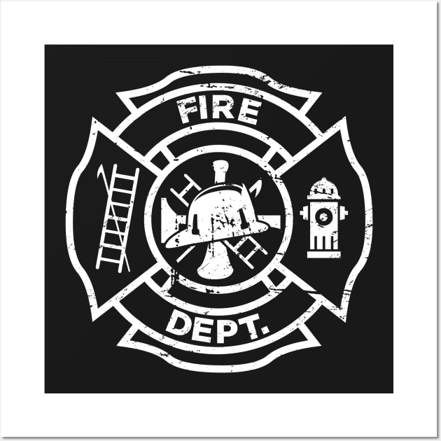 Firefighter Logo Wall Art by MeatMan